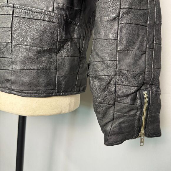 ACCENT on You 100% Leather Motorcycle Jacket, Black, Belt, Zipper, Sz S 2/$50 - Picture 9 of 16